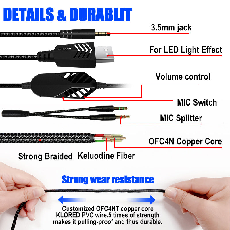 PYTHON FLY G9000mini 3.5mm USB Wired Ergonomic Over-Ear E-sports Headphone Noise Cancellation Gaming Headset with LED Light PYTHON FLY G9000mini 3.5mm USB Wired Ergonomic Over-Ear E-sports Headphone Noise Cancellation Gaming Headset with LED Light